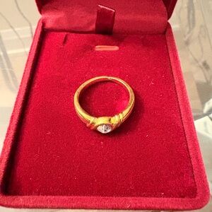 18k plated Elegant Gold brand new cubic stone